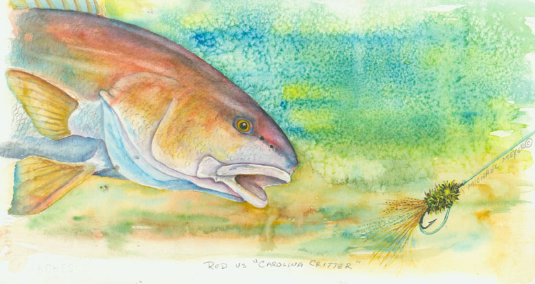 US Red Carolina Critter Fly Fish
